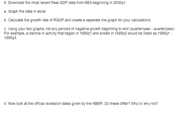  6. Download the most recent Real GDP data from BEA beginning