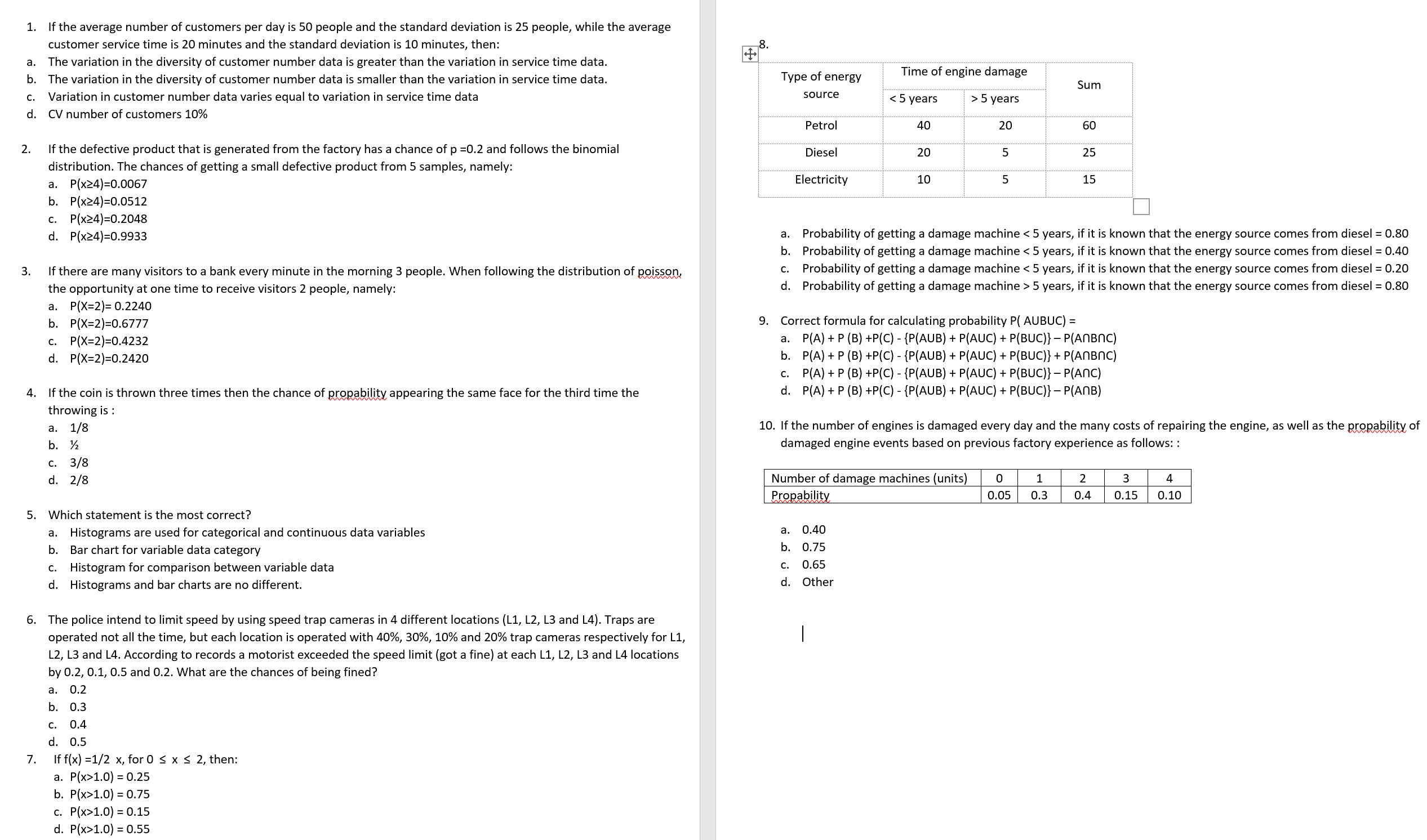 for my statistic quiz,note : please expalanation with clearly and don't writting