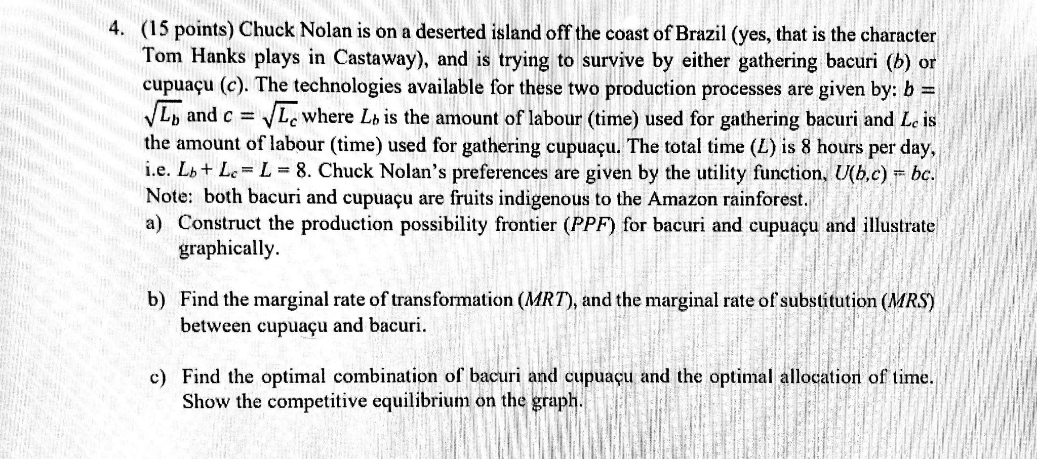 a deserted island off the coast of Brazil (yes, that is the