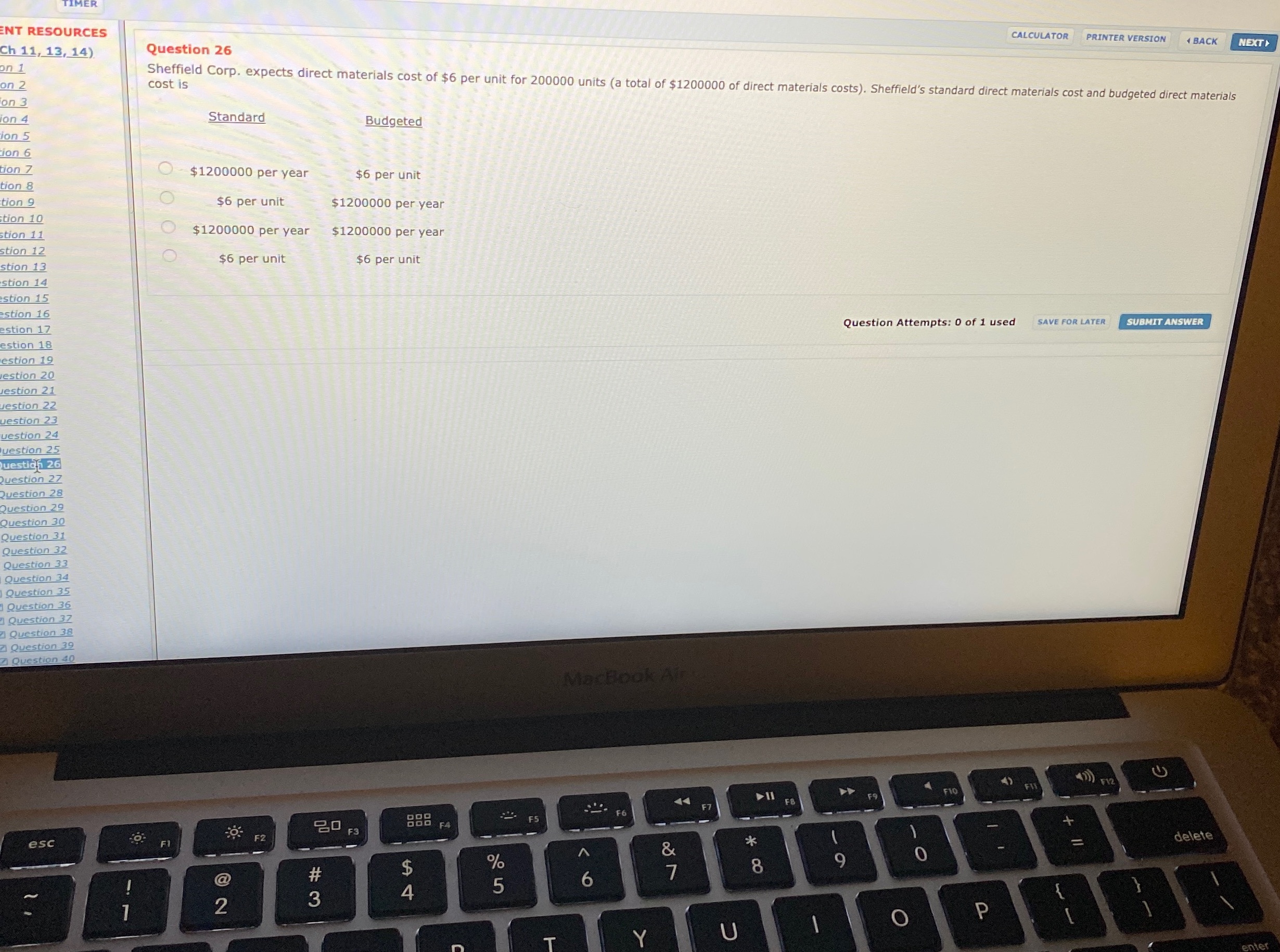 Questing 26 help help ENT RESOURCES Ch 11, 13, 14) Question