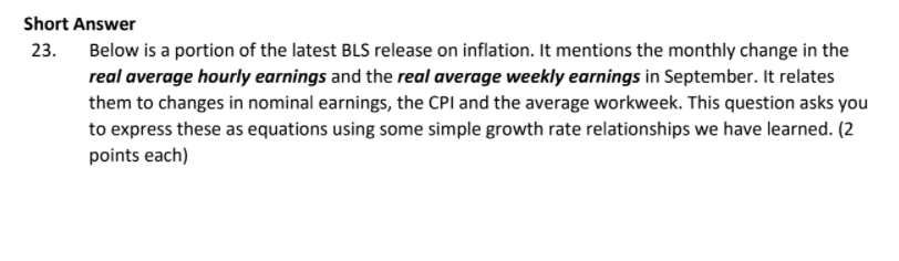 H = average workweek, 9H = 96 change in H 3. Express