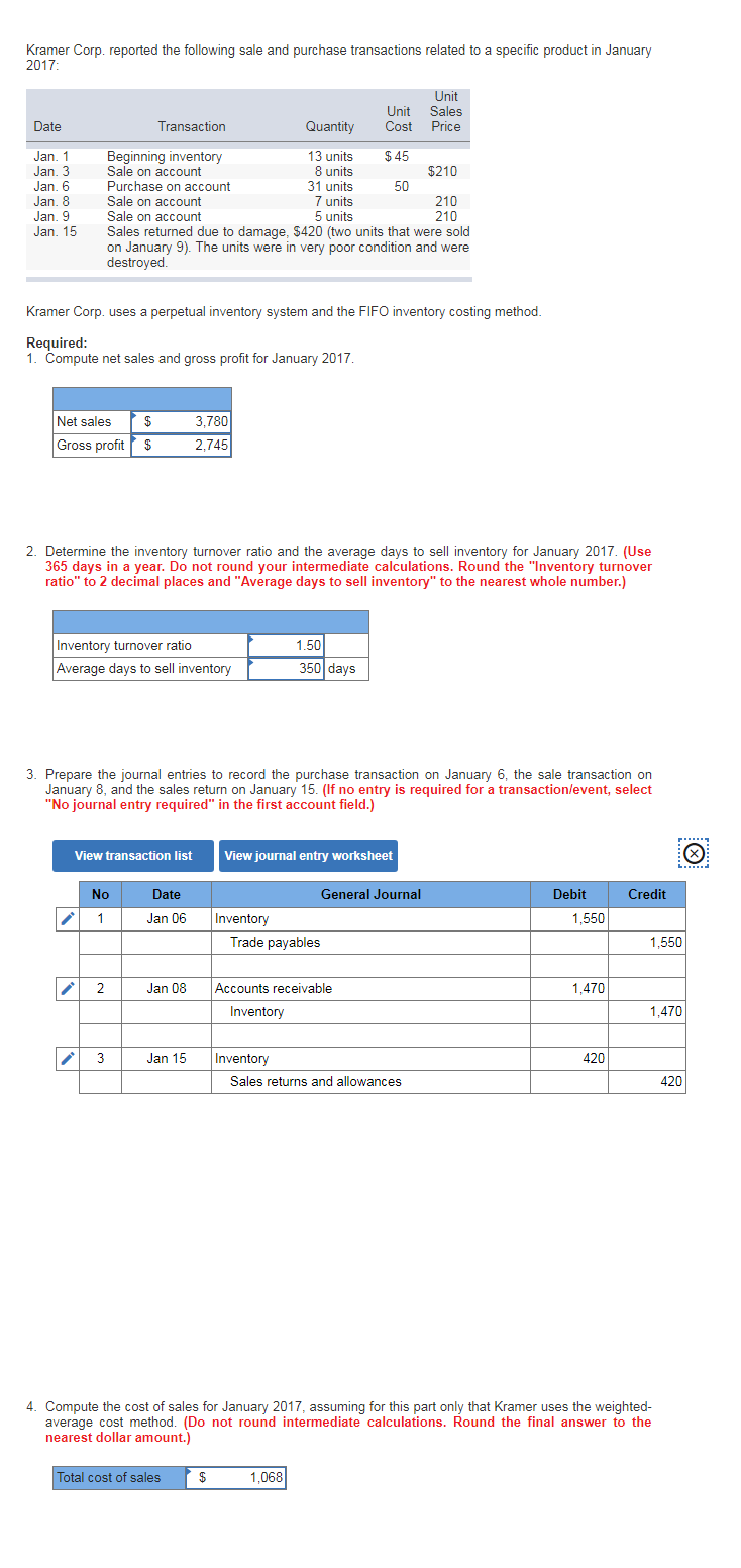  Errors in the question need to be fixed.Question is attached. Kramer
