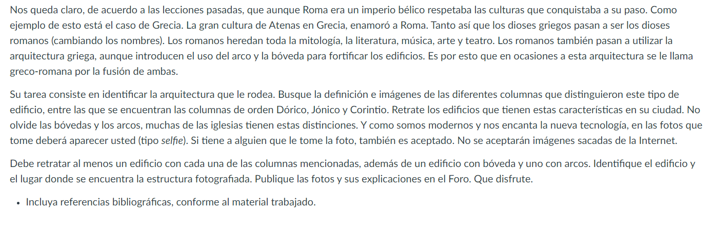 Nos queda claro, de acuerdo a las lecciones pasadas, que aunque Roma