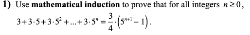 integers n 20, 3+3-5+3-5'+ ...+3-5" = - +1 - 1) . A