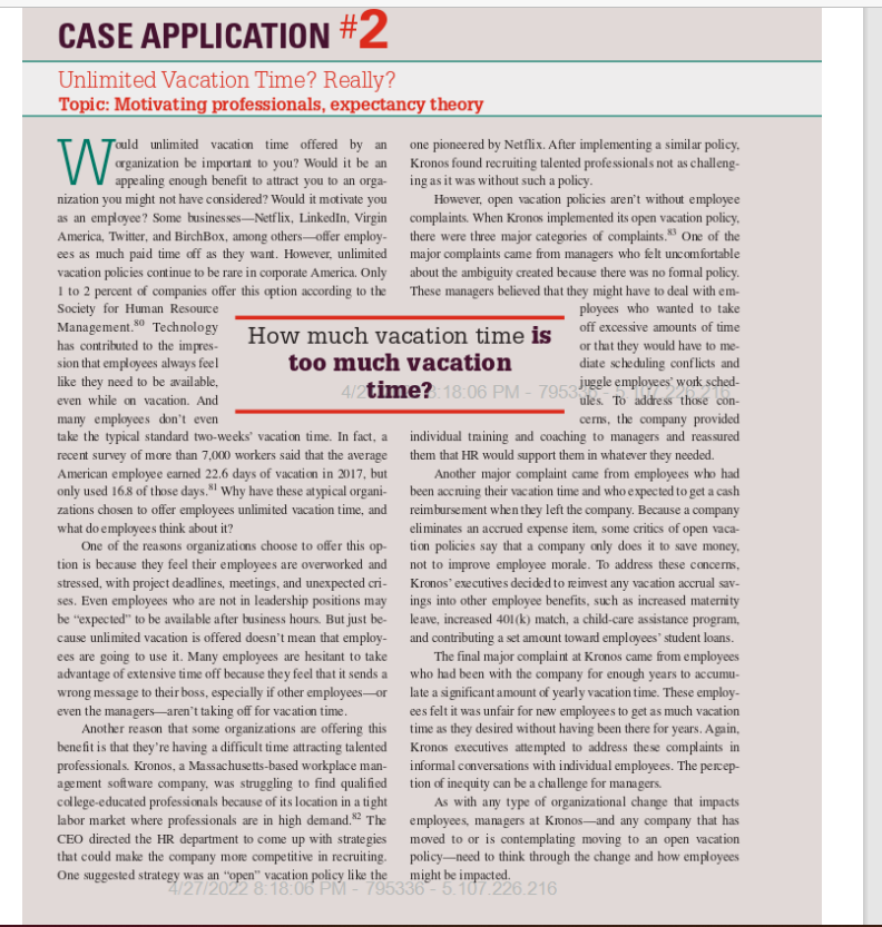 Please read these two case studies and answer the questions below.