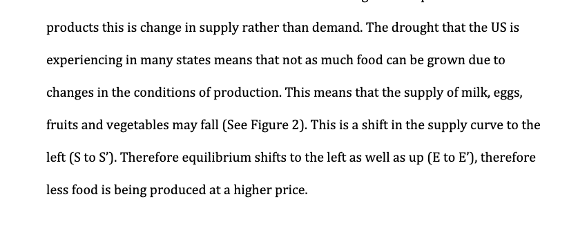 . Examples would be a supply and demand graph, a budget line,