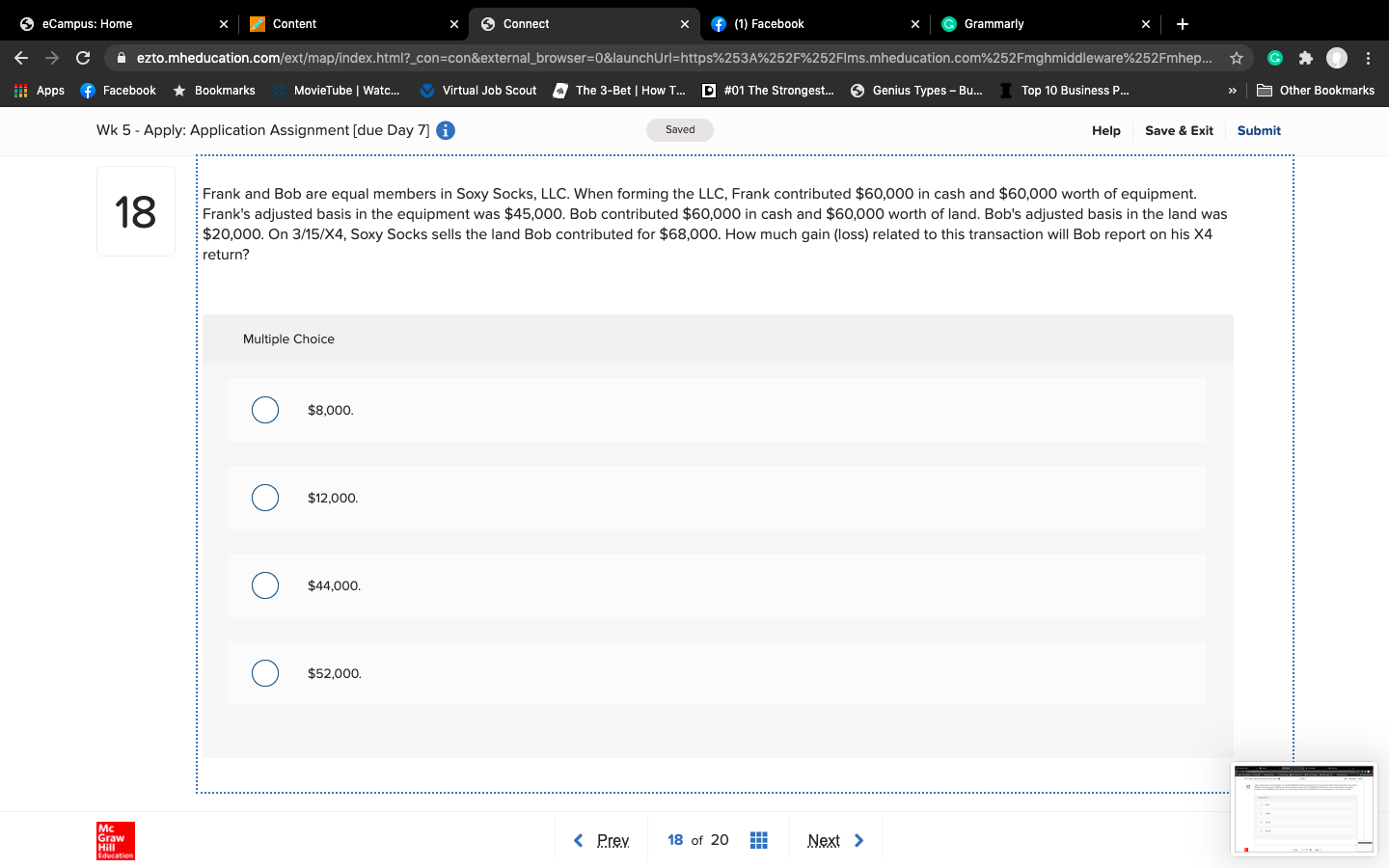 Content Connect X f (1) Facebook X G Grammarly C ezto.mheducation.com/ext/map/index.html?_con=con&external_browser=0&launchUrl=https%253A%252F%252FIms.mheducation.com%252Fmghmiddleware%252Fmhep.. G