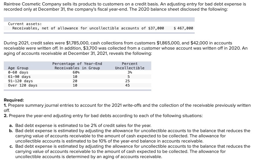 the company's scal year-end. The 2020 balance sheet disclosed the following: Current