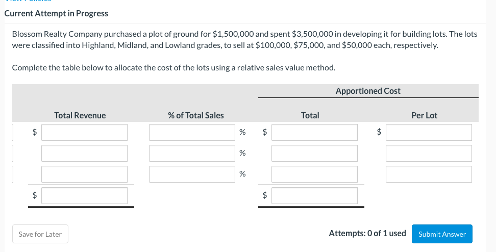 The lots were classied into Highland, Midland, and Lowland grades, to sell