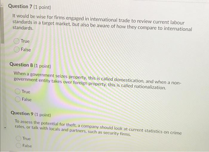 that is probable would be ignored by the management team. True False