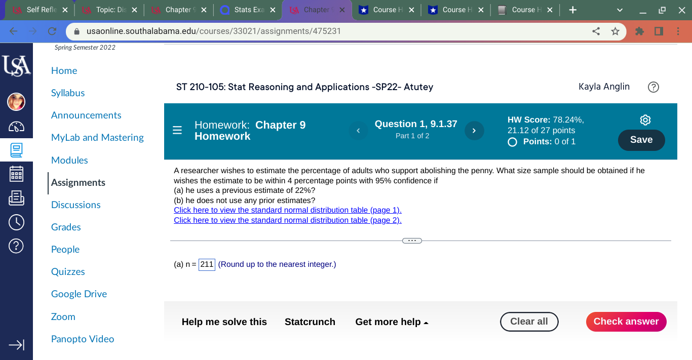 X Q Stats Exa X IS) Chapter . X * Course H
