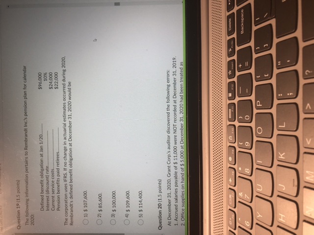 31, 2020: Defined benefit obligation, Dec 31....... 525,000 Fair value of plan