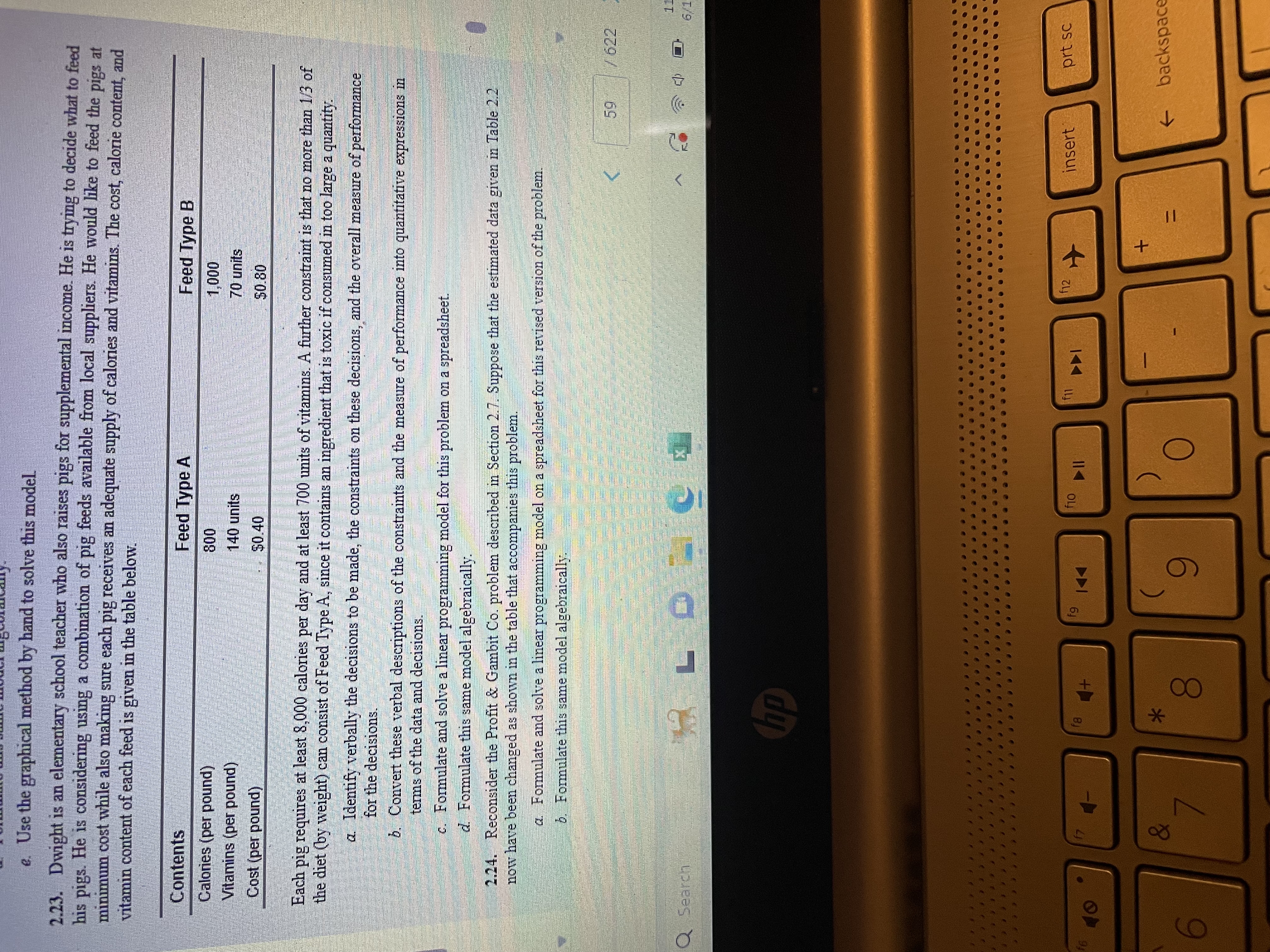 problem 2.23 on page 59 (textbook 1) on this worksheet, and run