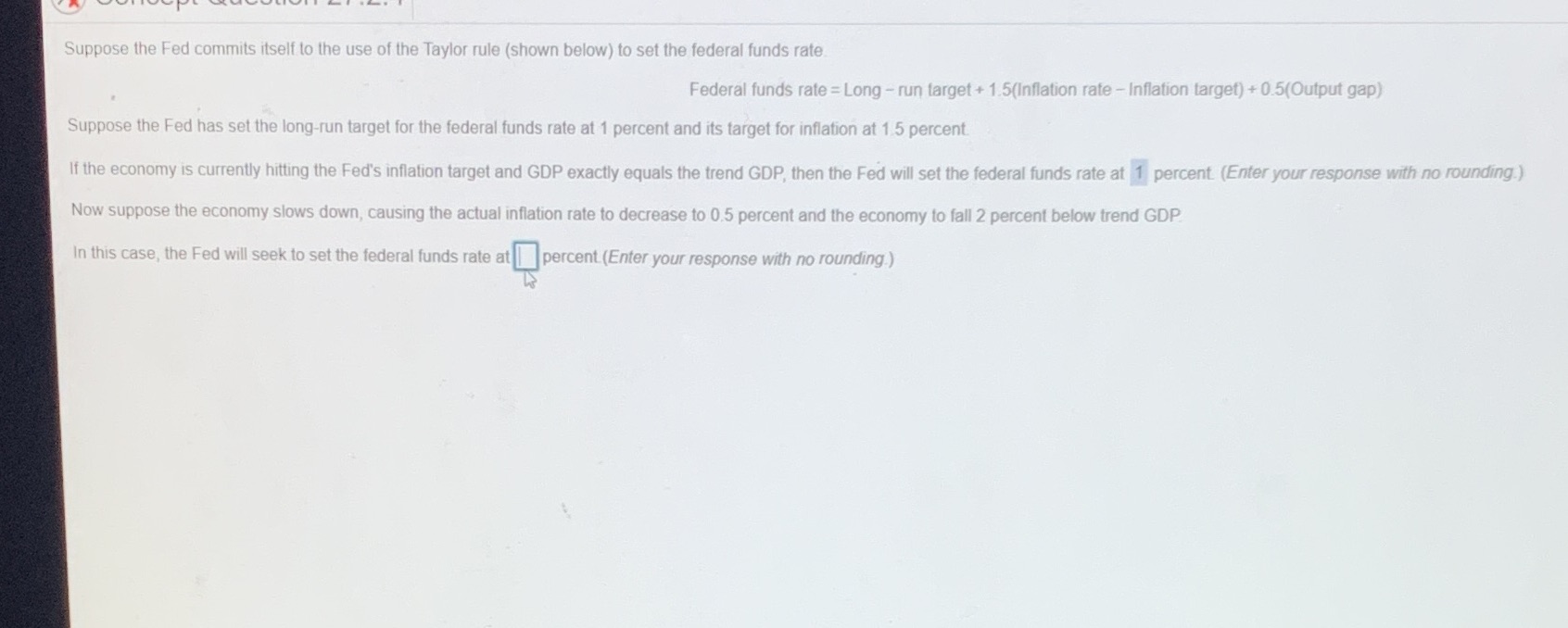  I only need the second part please Suppose the Fed commits