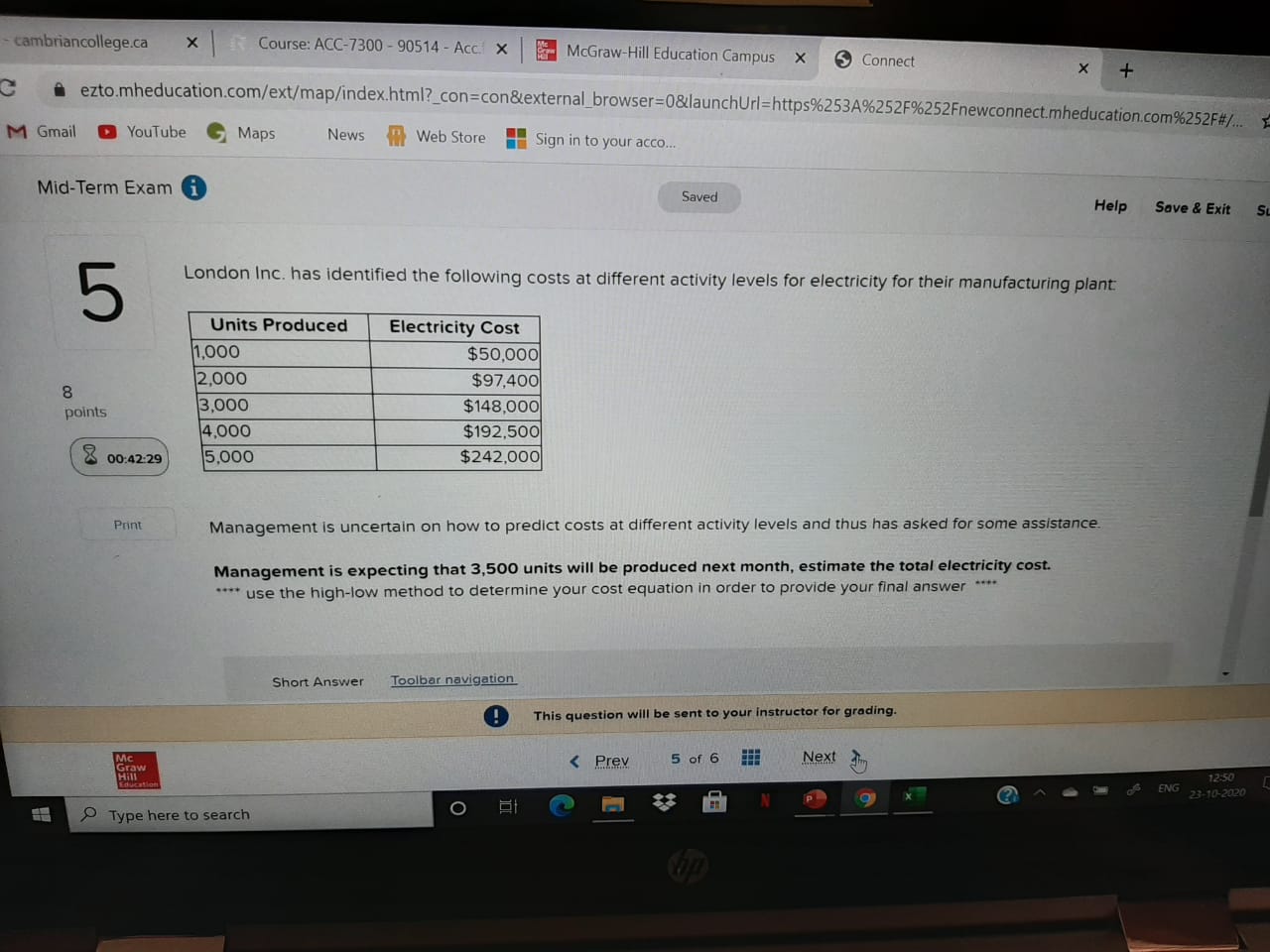 4 A list of accounts for a manufacturing company for an accounting