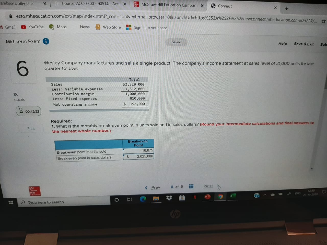 11,000 Direct labour 5,000 00:42:37 Finished goods inventory, beginning 5,000 Work in