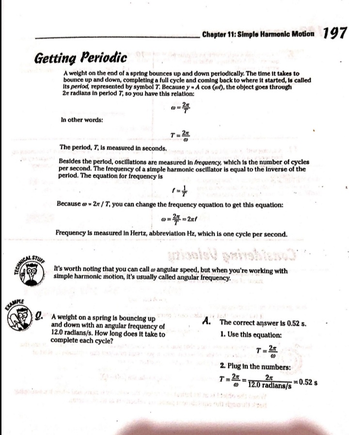 no two springs are exactly identical, for example). The negative sign In