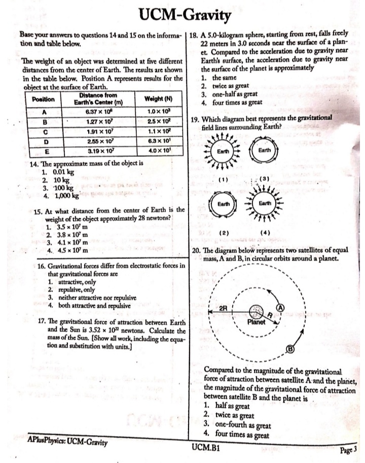 where the ac- A B celeration due to gravity is 1.62 meters