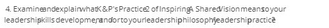 4 Exa m ins ndexpla &P's Prsctice2 oflnspirin* Shsre'ision meansoyour leadershipkills devel