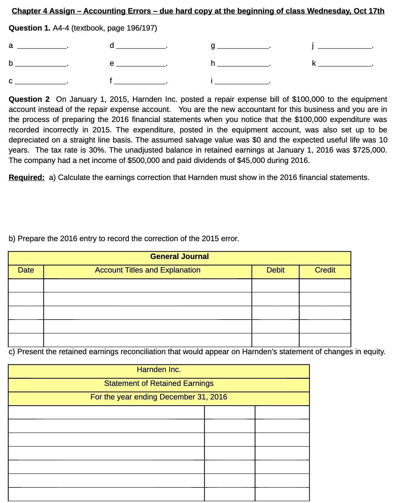 Chapter 4 Assign Accounting Errors due hard copy at the beginning