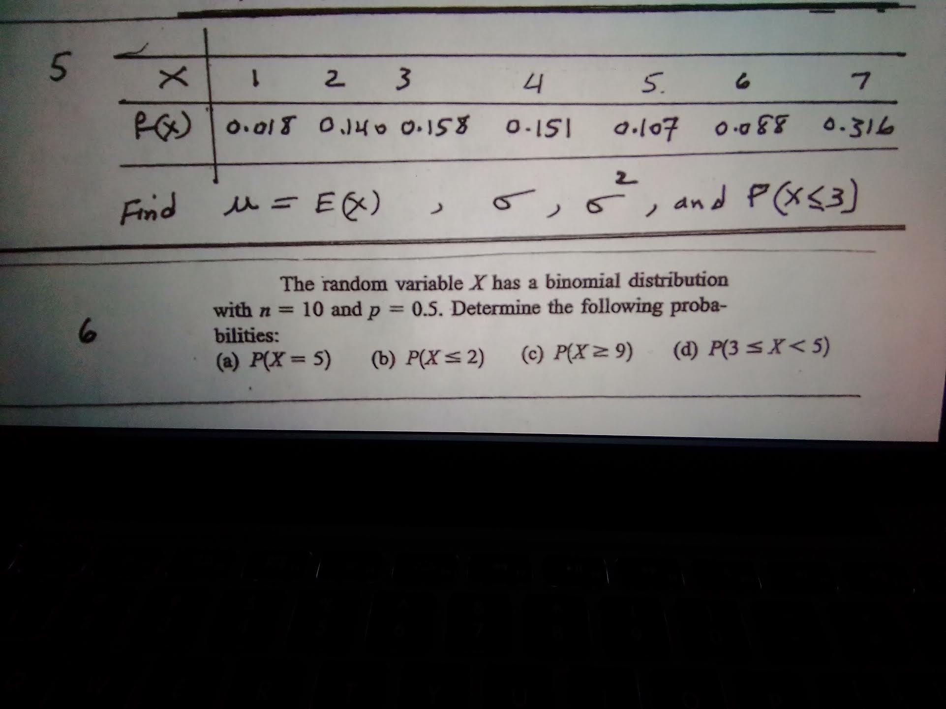 1 2 3 4 5. 6 7 P (x ) 10. 018