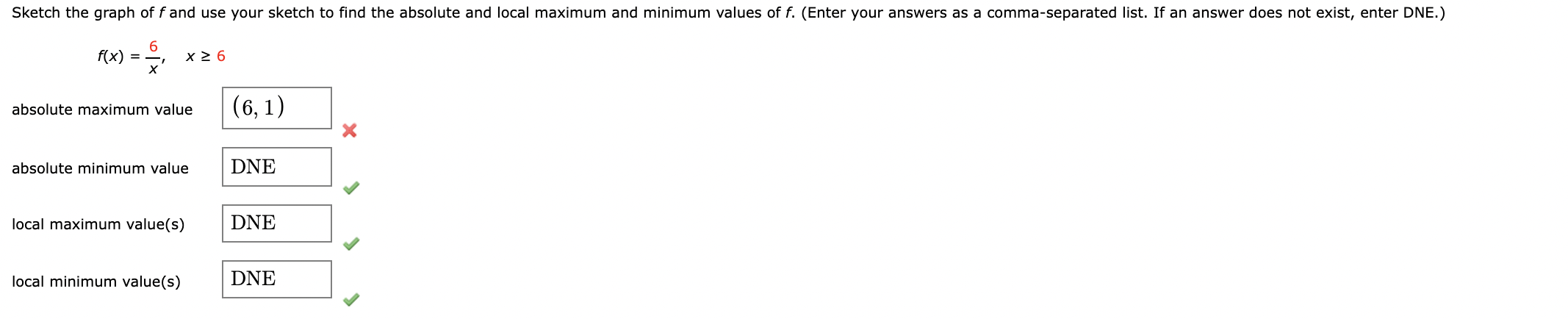 exist, enter DNE.) (D absolute maximum value 4.99 absolute minimum value 4,1