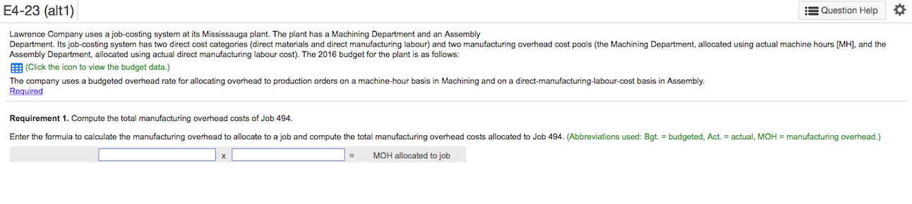(Ihe Madrinirg Department, allocated using adualmachina fours [MHL and the Assembly Deperlmenl.