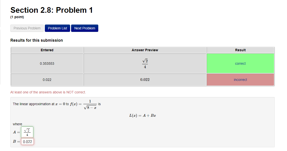 y = x on the same screen and check whether the graphs