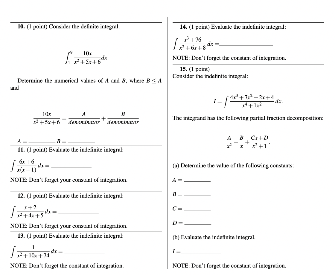 RULE (5.5 NOTE: Don't forget the constant of integration. IN TEXT), INTEGRATION