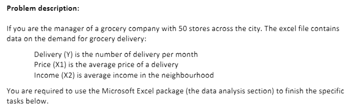 the series of data. You are required to analyse data by applying