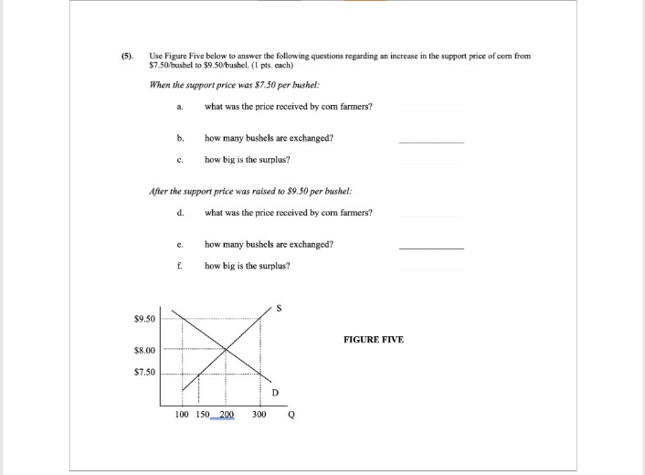  (5). Use Figure Five below to answer the following questions regarding