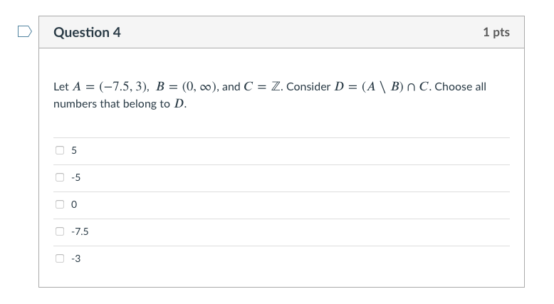 Choose all options that apply. O x = 2, y=0 O x