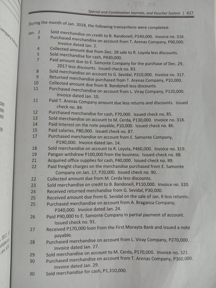 SCORE: NAME: PROFESSOR: SECTION: Problem #5 Comprehensive Problem The Dec. 31, 2017