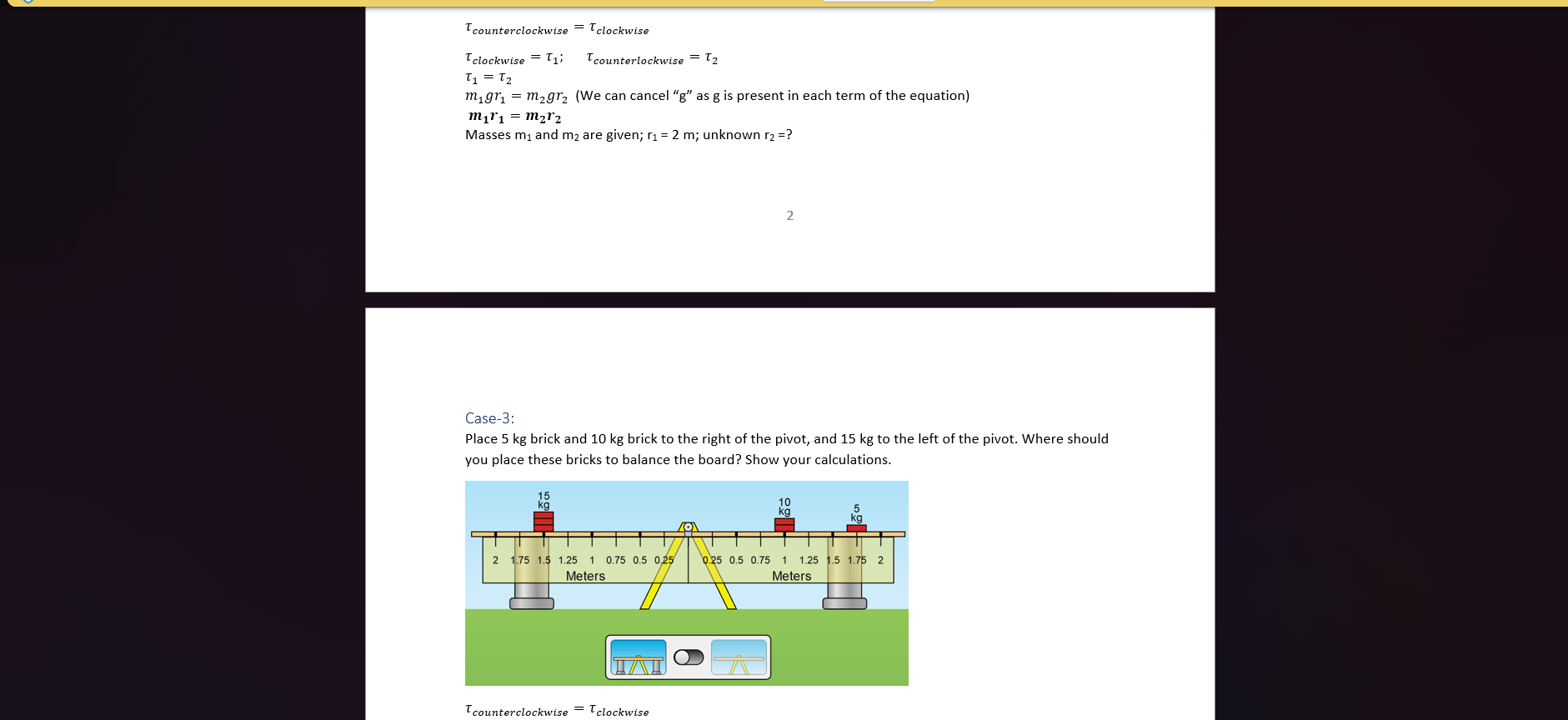 between the applied force and the rotational axis. We are intuitively familiar