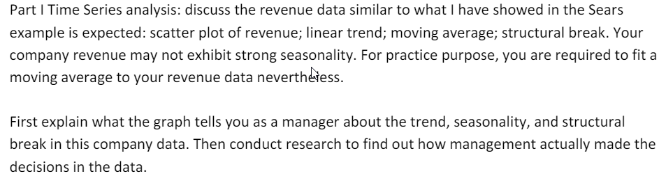 data nevertheless. First explain what the graph tells you as a manager