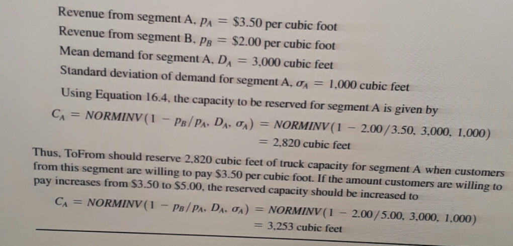explanation for solving by hand of NORMINV because i am not allowed