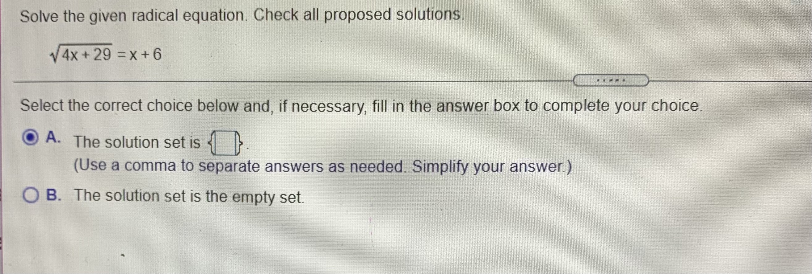 choice below and, if necessary, fill in the answer box to complete