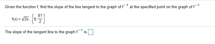 that the line tangent to f at P passes through Q. Check