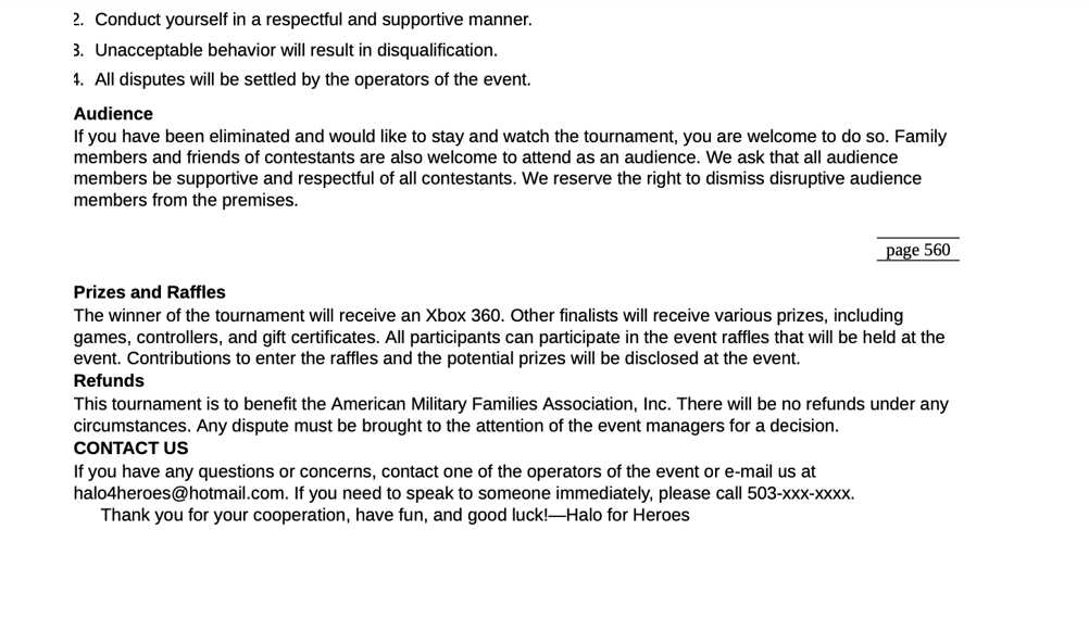 that will raise at least $1,500 and provide an opportunity to practice