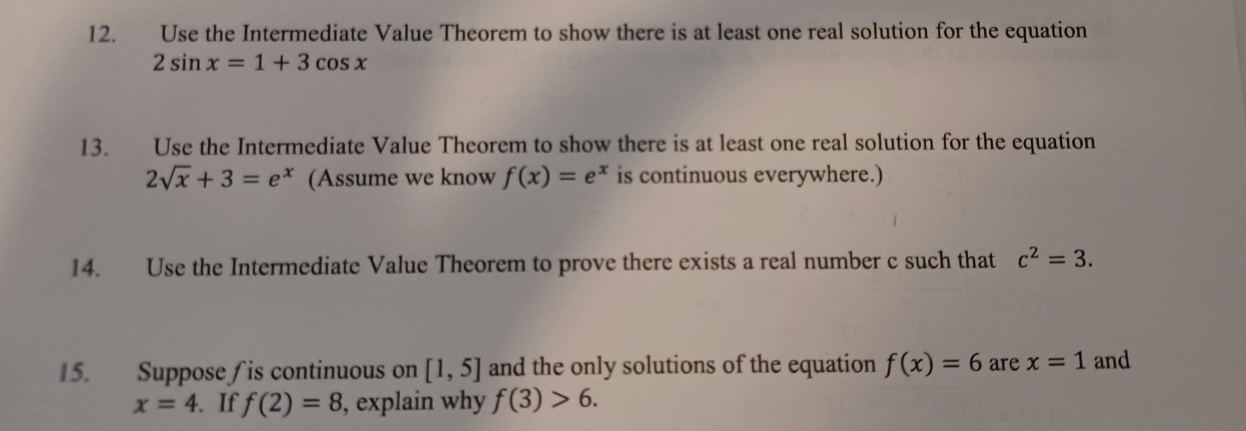 least one real solution for the equation 2 sin x = 1