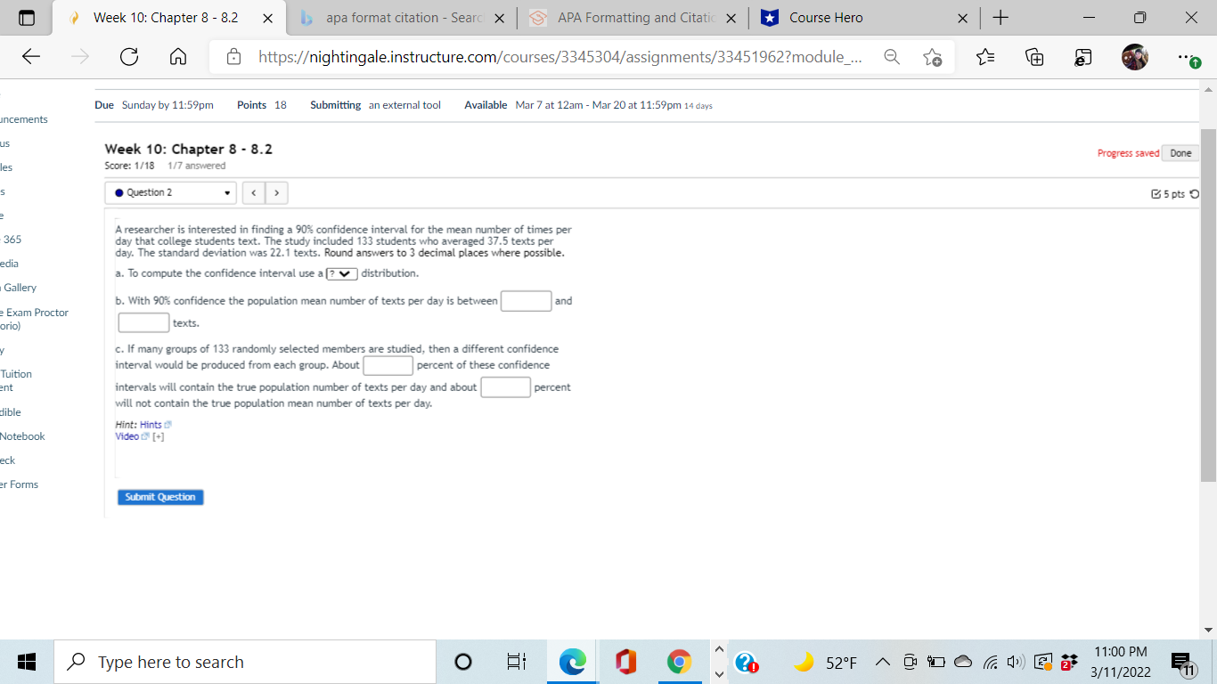 Search X APA Formatting and Citatic X Course Hero X + X