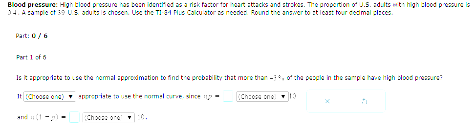 decimal places as needed. Part: 0 / 6 Part 1 of 6