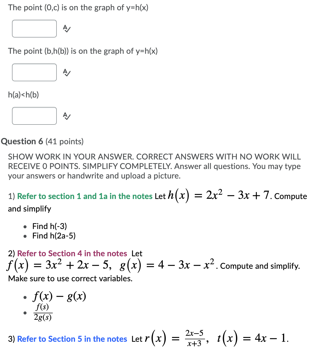 integers): Question 4 (10 points) Refer to Section 2 in the notes