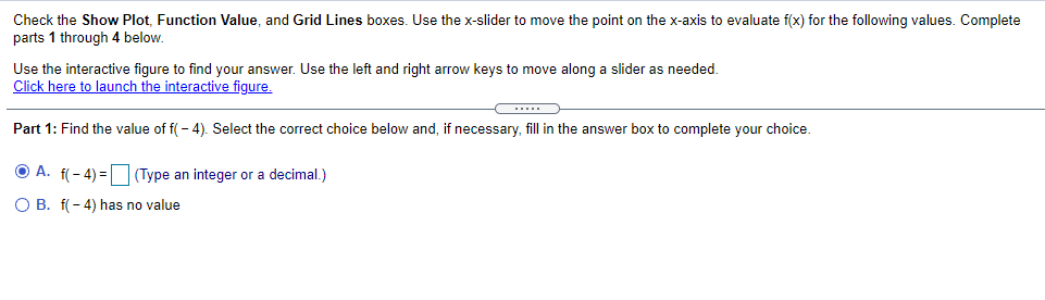  *please solve Check the Show Plot, Function Value, and Grid Lines