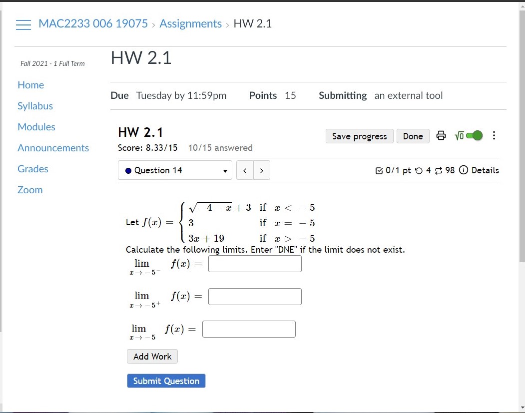 Full Term HW 2.1 Home Due Tuesday by 11:59pm Points 15 Submitting