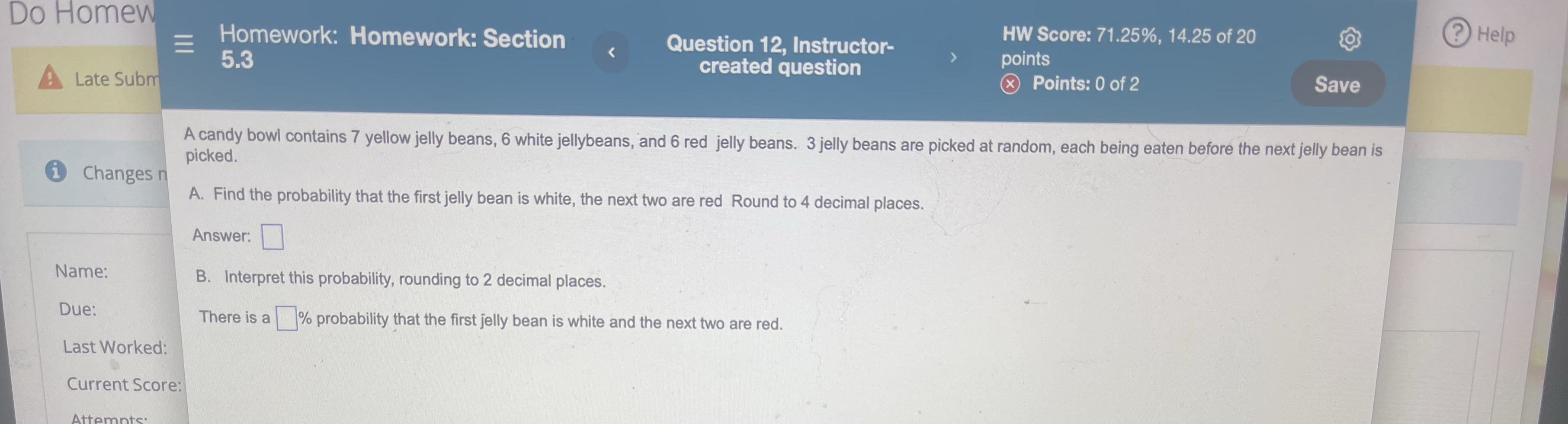  Do Homew ? Help Homework: Homework: Section Question 12, Instructor- HW