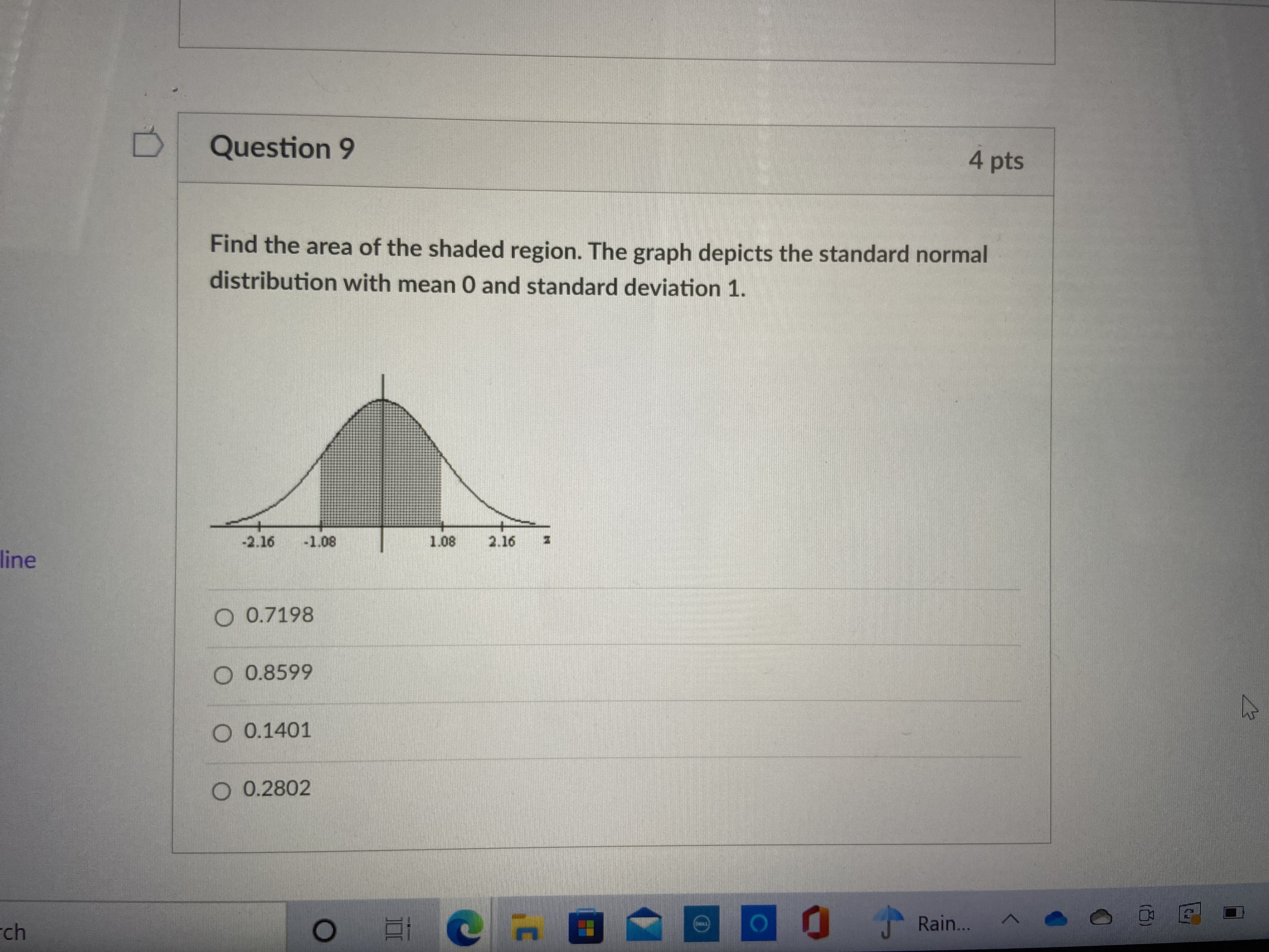 answer the question. 3 5 6 7 8 x What is the