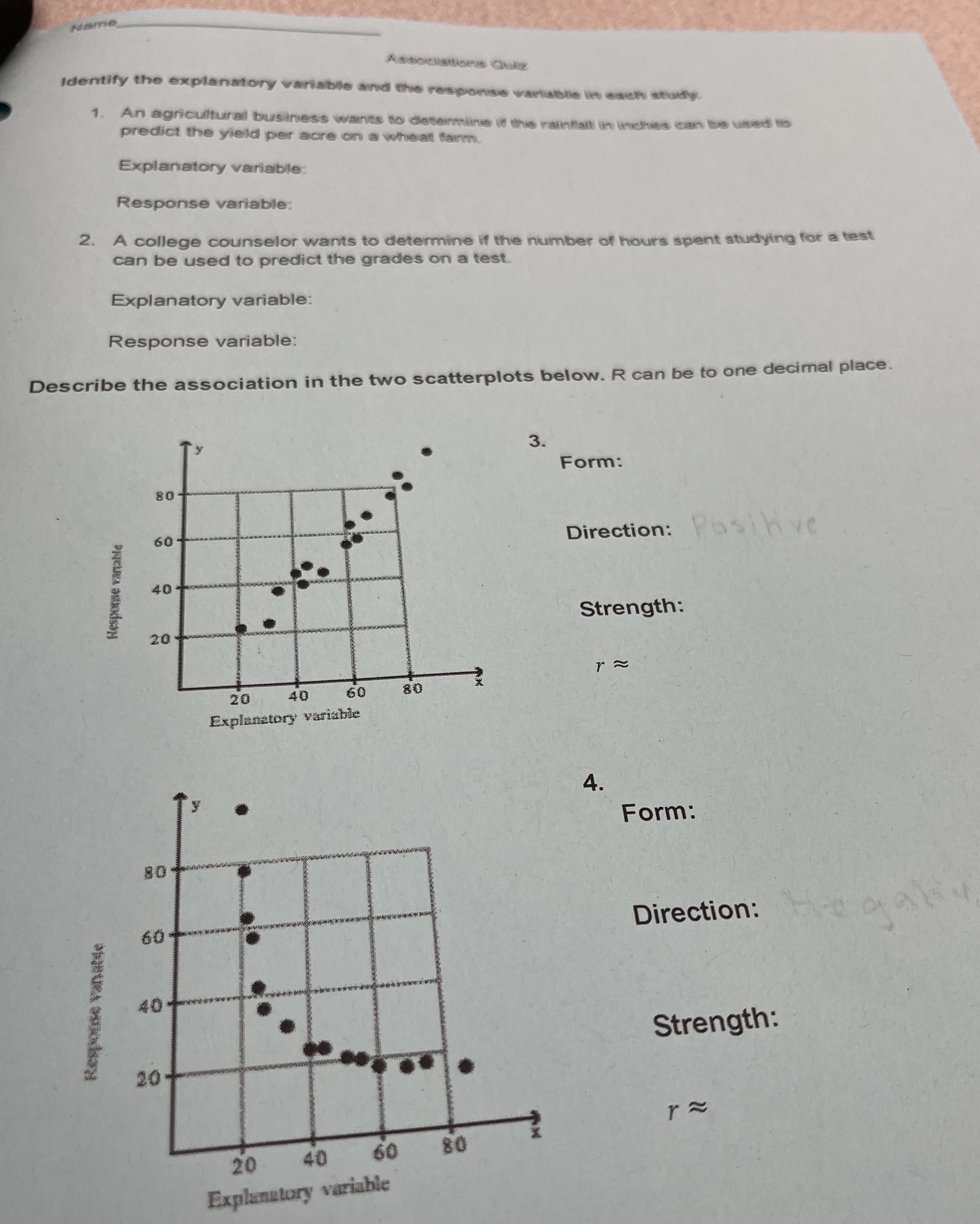 nee vartallis in each study 1. An agricultural business wants to determine