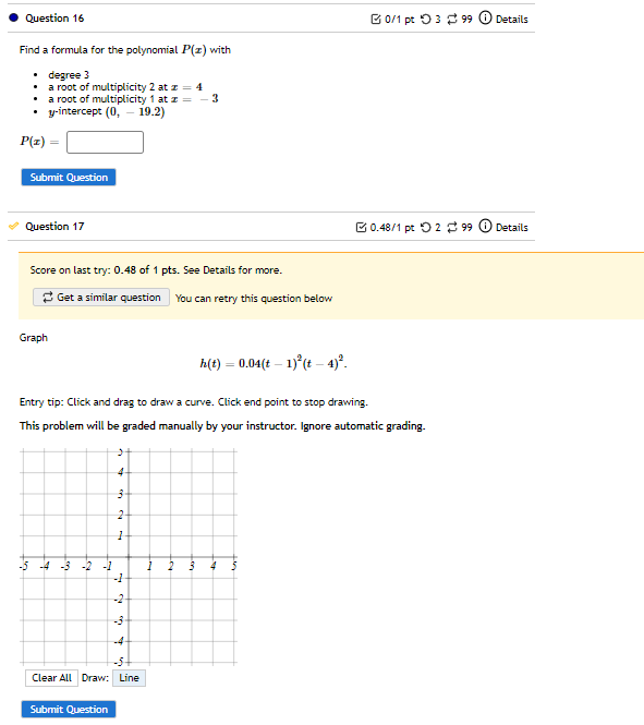 of multiplicity 2 at = = 2 and I = 0, and