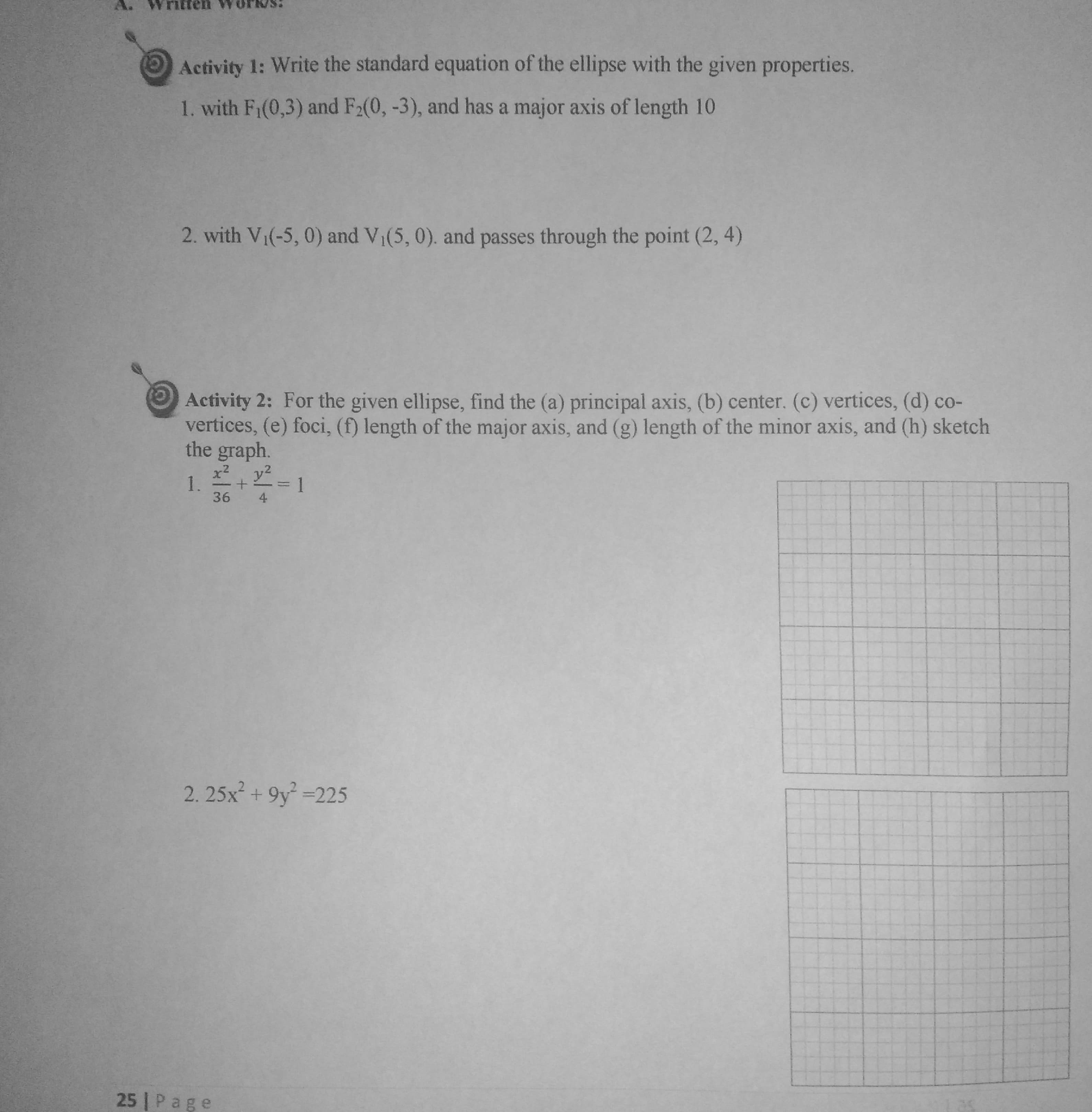 if not i will rate it Activity 1: Write the standard equation